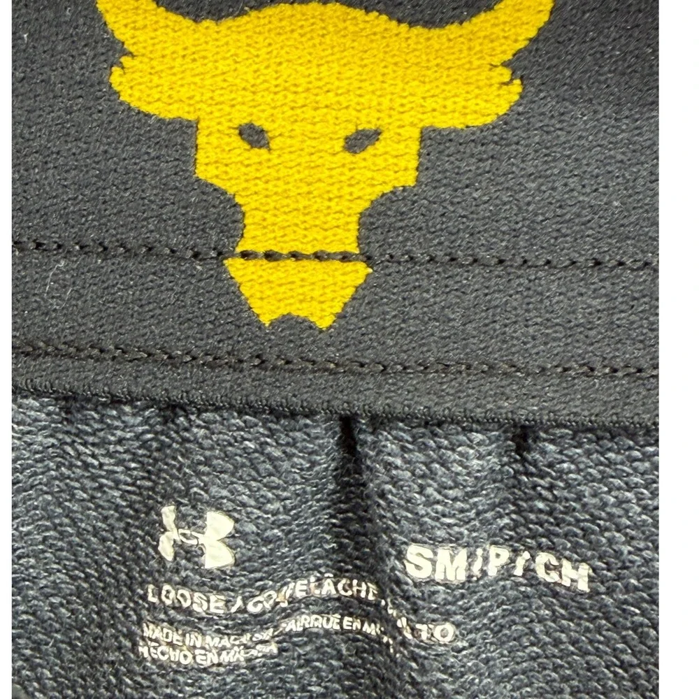 Under Armour Joggers Mens S Project Rock Dark Gray Brahma Bull EUC